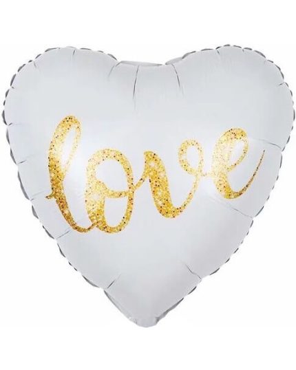 Сердце Любовь Белый Золото